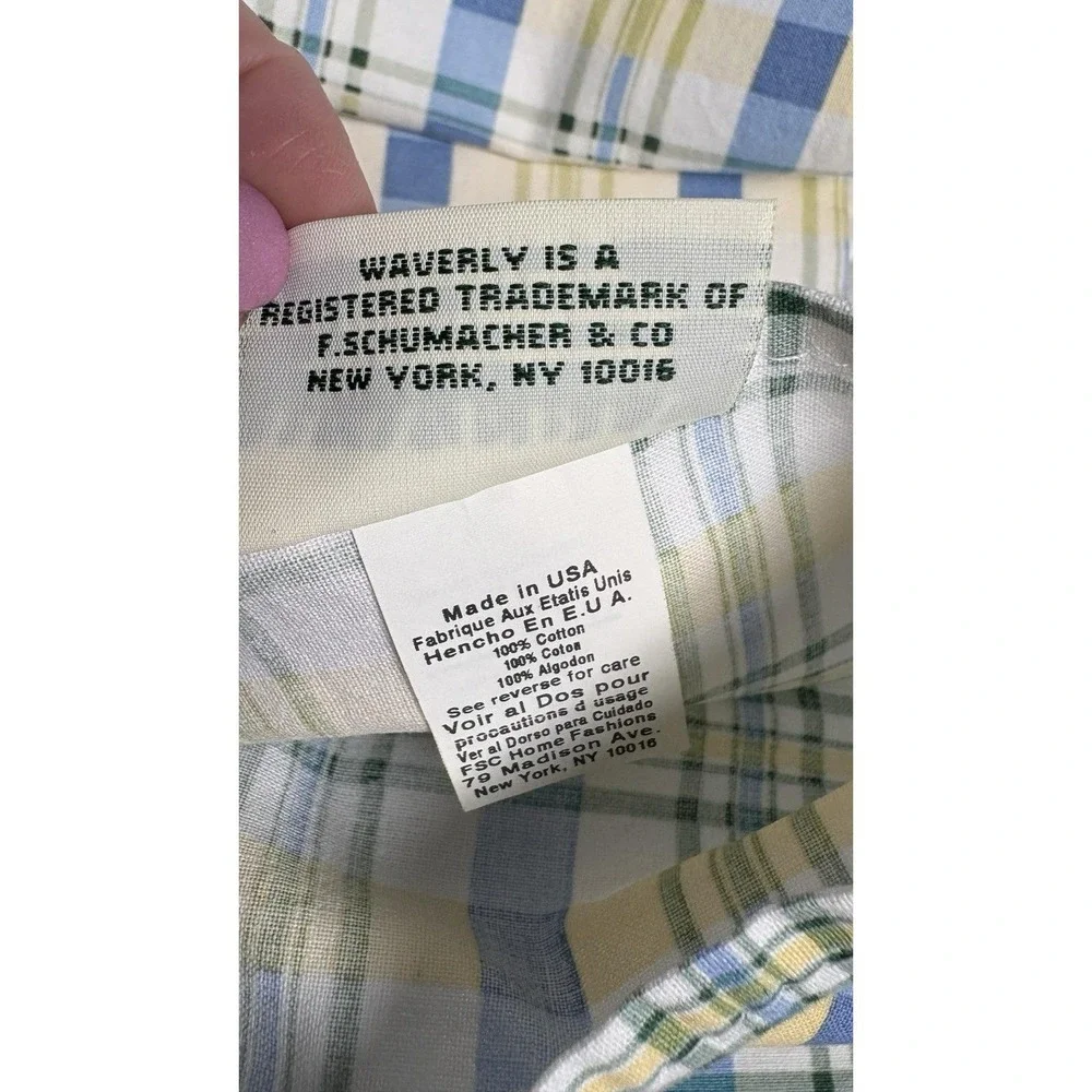 Waverly‎ Window Valances Blue Yellow Plaid 73